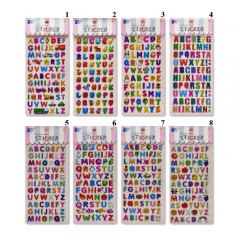 CARTELA DE ADESIVOS EM PLÁSTICO MODELO LETRAS REF: WX-YQ CARTELA DE ADESIVOS EM PLÁSTICO MODELO LETRAS REF: WX-YQ