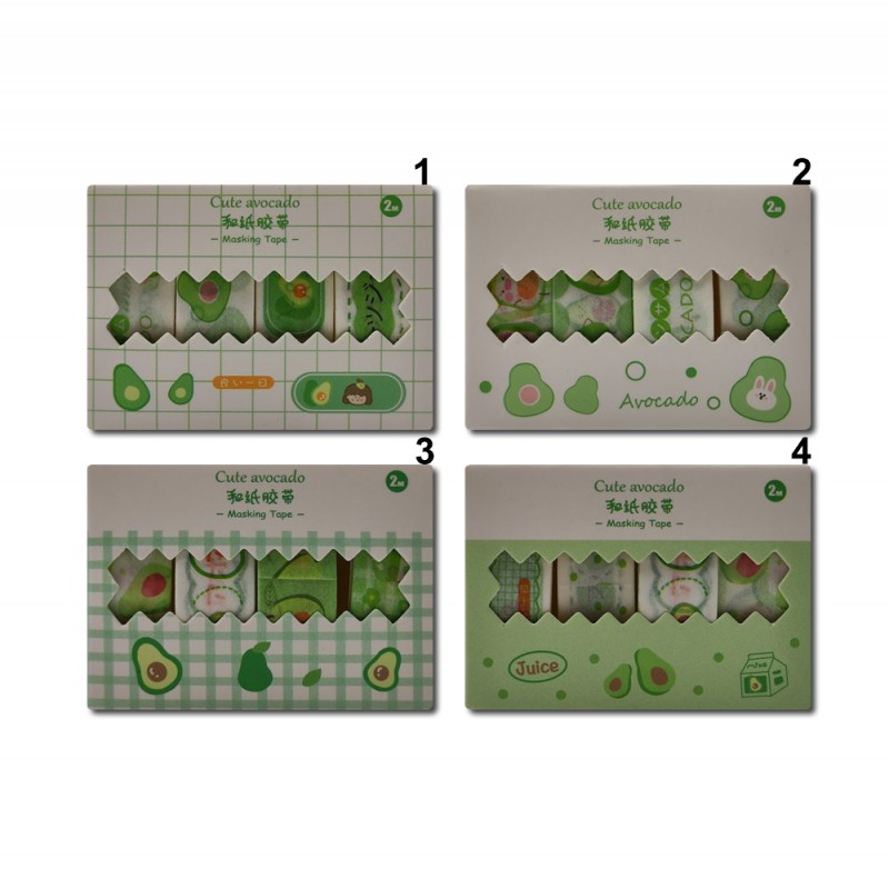 BOX DE FITAS ADESIVAS COM 4 UNIDADES EM PAPEL  REF: XM-612