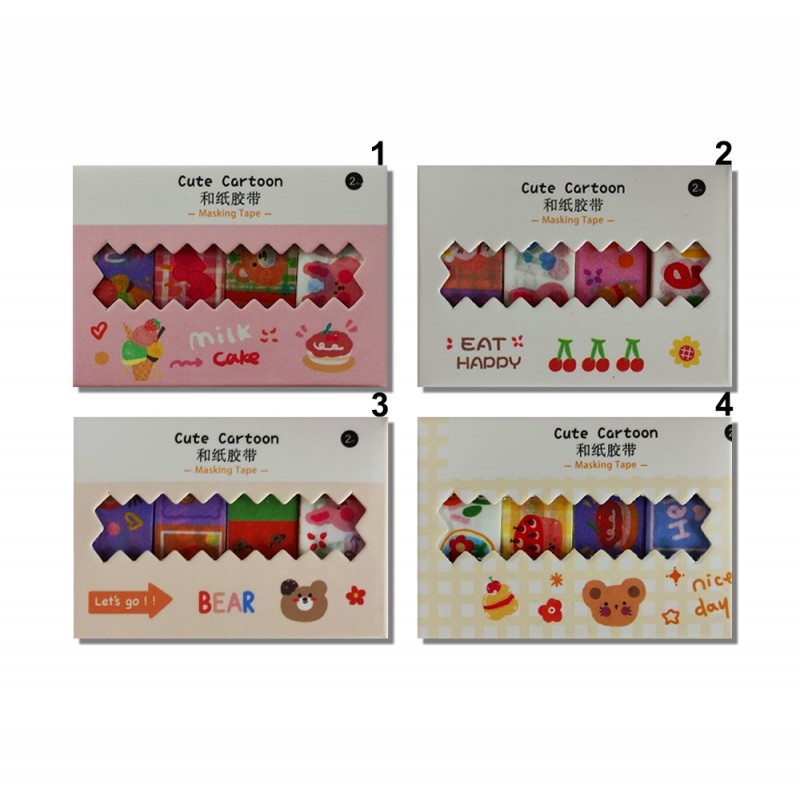 BOX DE FITAS ADESIVAS COM 4 UNIDADES EM PAPEL REF: XM-612-7 BOX DE FITAS ADESIVAS COM 4 UNIDADES EM PAPEL REF: XM-612-7