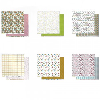 BLOCO CONT.24 FOLHAS DE PAPEL DECORADO 30X30