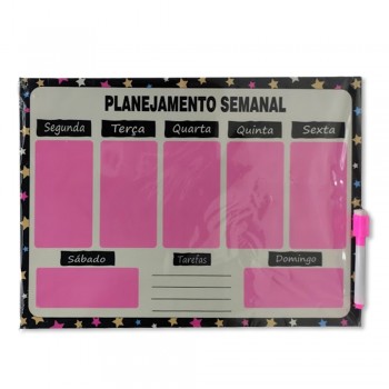 PLANEJADOR PLANEJAMENTO SEMANAL EM METAL 40X29CM REF: MP-25 PLANEJADOR PLANEJAMENTO SEMANAL EM METAL 40X29CM REF: MP-25
