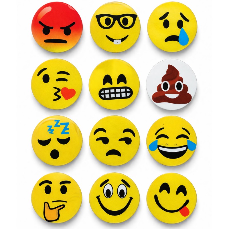 IMÃ DE METAL MODELO EMOJIS COM 12 PEÇAS REF: IM00 IMÃ DE METAL MODELO EMOJIS COM 12 PEÇAS REF: IM00