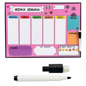 PLANEJADOR MINHA SEMANA ROSA REF: MP-05 PLANEJADOR MINHA SEMANA ROSA REF: MP-05