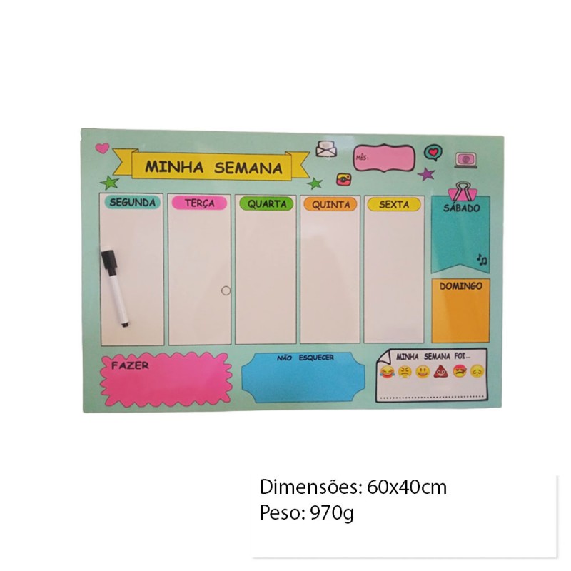 PLANEJADOR SEMANAL 60x40 REF: PG-05 PLANEJADOR SEMANAL 60x40 REF: PG-05