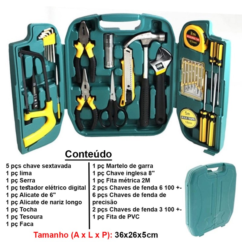 KIT FERRAMENTAS 27PÇS REF: TC-189 KIT FERRAMENTAS 27PÇS REF: TC-189