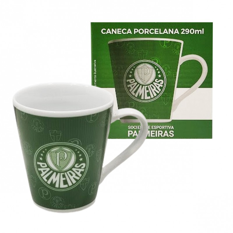 CANECA PALMEIRAS EM PORCELANA REF: 221380 CANECA PALMEIRAS EM PORCELANA REF: 221380