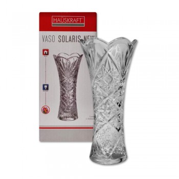 VASO DECORATIVO SOLARIS NEW EM VIDRO 19CM REF: VASO-031 VASO DECORATIVO SOLARIS NEW EM VIDRO 19CM REF: VASO-031