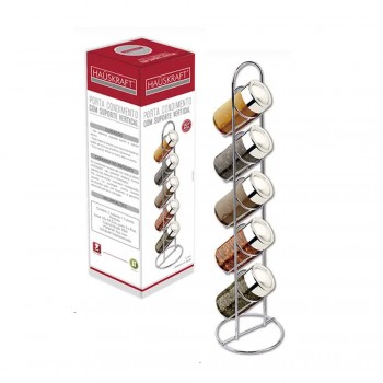 PORTA TEMPERO EM METAL COM 5 POTES REF: PCON-001 PORTA TEMPERO EM METAL COM 5 POTES REF: PCON-001