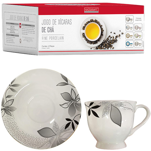 JOGO XICARA CHA 170ML 12PCS JOGO XICARA CHA 170ML 12PCS