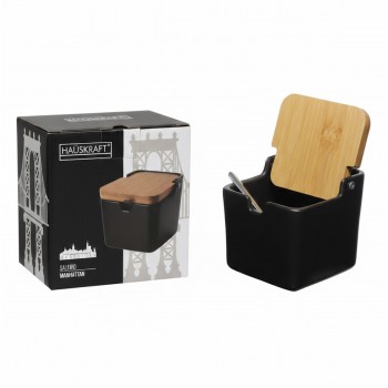 SALEIRO MANHATTAN DE PORCELANA E BAMBU 270ML REF: PCLN195/PT SALEIRO MANHATTAN DE PORCELANA E BAMBU 270ML REF: PCLN195/PT