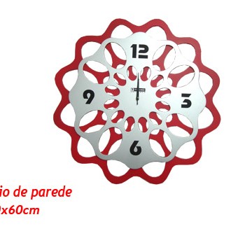 RELÓGIO DE PAREDE MODELO: FLOR. TAM:60X8CM RELÓGIO DE PAREDE MODELO: FLOR. TAM:60X8CM