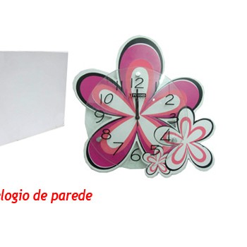 RELÓGIO DE PAREDE MODELO: FLOR. TAM:35.5X34X5CM RELÓGIO DE PAREDE MODELO: FLOR. TAM:35.5X34X5CM
