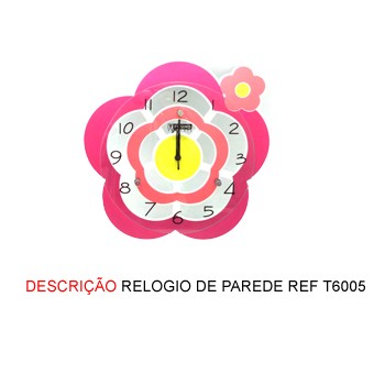 RELOGIO DE PAREDE MODELO: FLOR. TAM:38X33X3CM RELOGIO DE PAREDE MODELO: FLOR. TAM:38X33X3CM