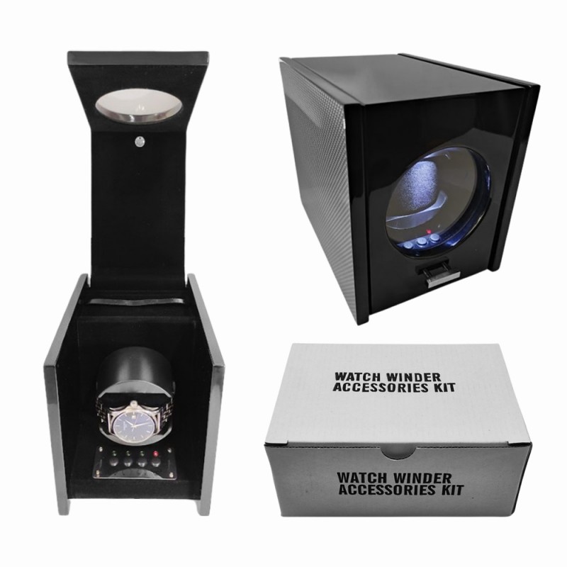 CAIXA PARA RELÓGIO "WATCH WINDER" GIRATÓRIA EM FIBRA DE CARBONO REF: FWA118CF CAIXA PARA RELÓGIO "WATCH WINDER" GIRATÓRIA EM FIBRA DE CARBONO REF: FWA118CF