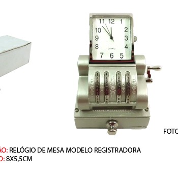 MAQUINA REGISTRADORA EM MINIATURA C/ RELÓGIO MAQUINA REGISTRADORA EM MINIATURA C/ RELÓGIO