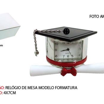 CAPELO EM MINIATURA C/ RELÓGIO. TAM: 7x7x4CM CAPELO EM MINIATURA C/ RELÓGIO. TAM: 7x7x4CM