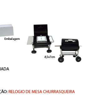 CHURRASQUEIRA EM MINIATURA C/ RELÓGIO CHURRASQUEIRA EM MINIATURA C/ RELÓGIO