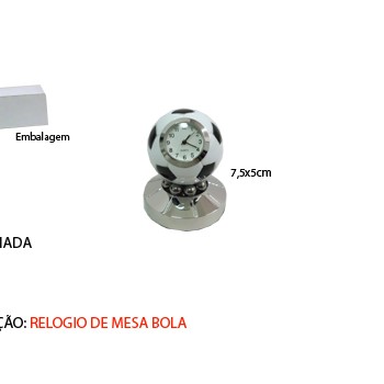 BOLA DE FUTEBOL EM MINIATURA C/ RELÓGIO BOLA DE FUTEBOL EM MINIATURA C/ RELÓGIO