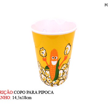 COPO PARA PIPOCA 14,5CM REF:JC0325 COPO PARA PIPOCA 14,5CM REF:JC0325