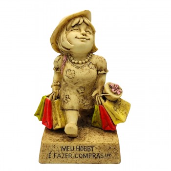 BONECO DE RESINA COM FRASE REF: NP212B BONECO DE RESINA COM FRASE REF: NP212B