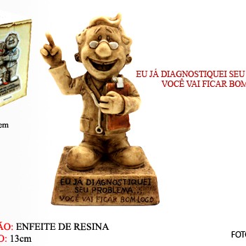 BONECO DE RESINA C/ FRASE BONECO DE RESINA C/ FRASE