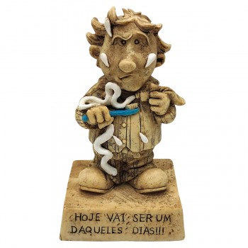 BONECO DE RESINA COM FRASE REF: NP212H