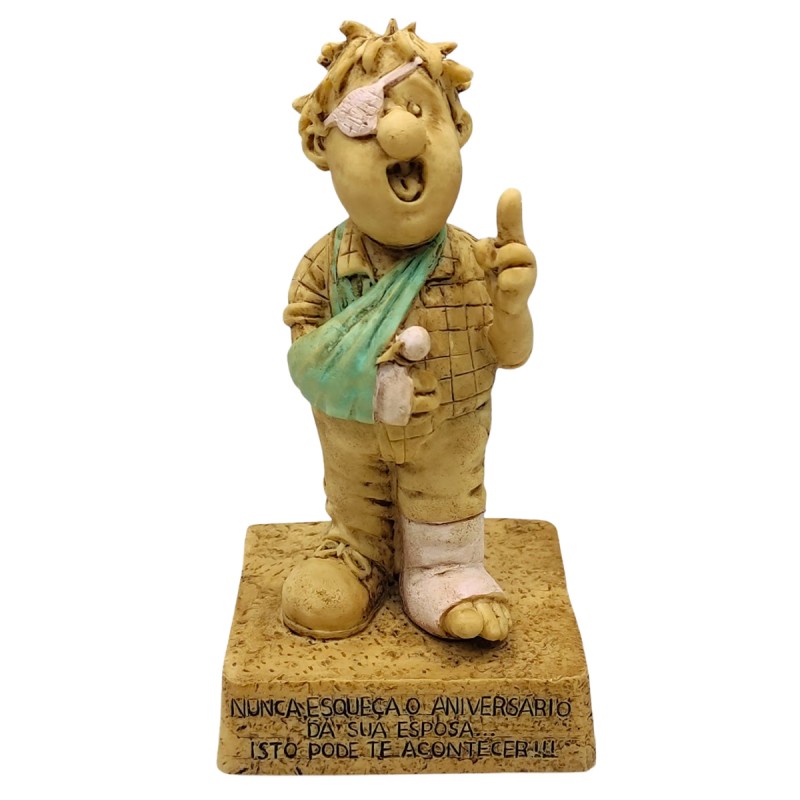 BONECO DE RESINA COM FRASE REF: NP212W BONECO DE RESINA COM FRASE REF: NP212W