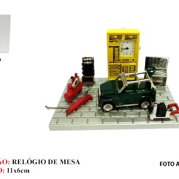 MECÂNICA EM MINIATURA C/ RELÓGIO. TAM: 11X7X6.5CM MECÂNICA EM MINIATURA C/ RELÓGIO. TAM: 11X7X6.5CM