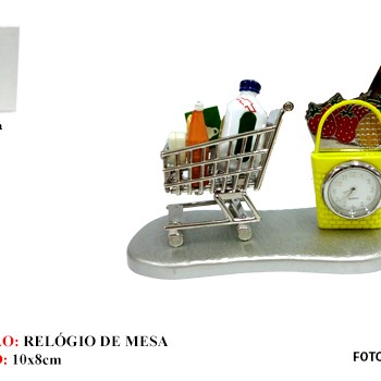KIT MERCADO EM MINIATURA C/ RELÓGIO. TAM: 11X5.5X8.3CM KIT MERCADO EM MINIATURA C/ RELÓGIO. TAM: 11X5.5X8.3CM
