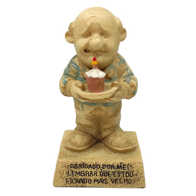 BONECO DE RESINA COM FRASE REF: NP213B BONECO DE RESINA COM FRASE REF: NP213B