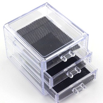 ORGANIZADOR EM ACRÍLICO C/3 DIVISÓRIAS. TAM: 11.5x13.5x10cm ORGANIZADOR EM ACRÍLICO C/3 DIVISÓRIAS. TAM: 11.5x13.5x10cm