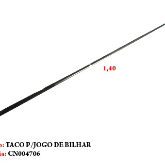 TACO DE BILHAR EM MADEIRA. TAM: 148CM TACO DE BILHAR EM MADEIRA. TAM: 148CM