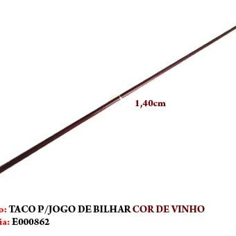 TACO DE BILHAR EM MADEIRA. TAM: 148CM TACO DE BILHAR EM MADEIRA. TAM: 148CM