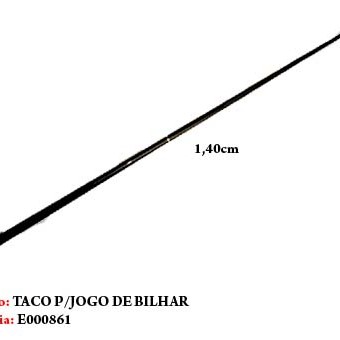 TACO DE BILHAR EM MADEIRA. TAM: 148CM TACO DE BILHAR EM MADEIRA. TAM: 148CM