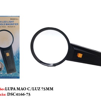 LUPA C/ LUZ DE LED 75mm 3x