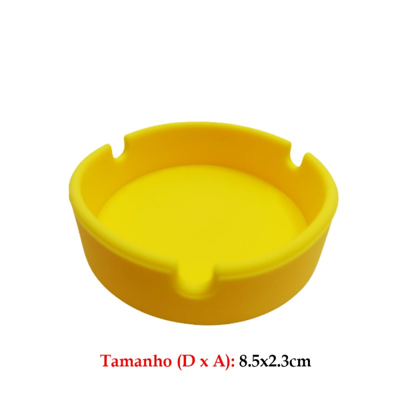 CINZEIRO REDONDO DE PLASTICO AMARELO CINZEIRO REDONDO DE PLASTICO AMARELO