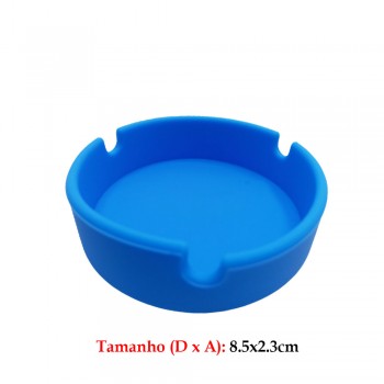 CINZEIRO REDONDO DE PLASTICO AZUL CINZEIRO REDONDO DE PLASTICO AZUL