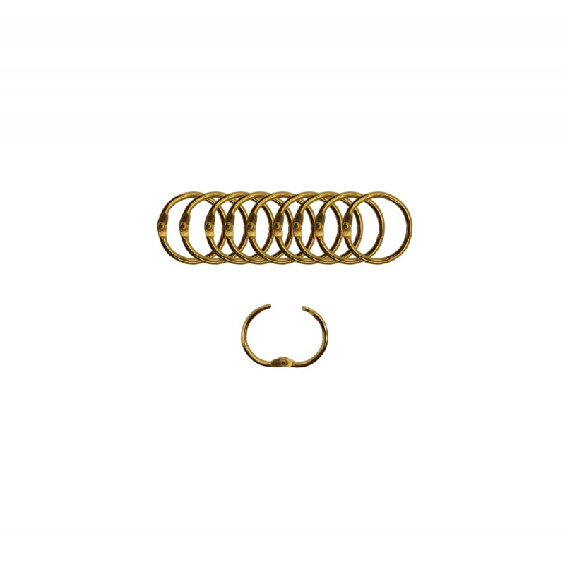 ARGOLA DOURADA EM METAL PACOTE COM 10 PEÇAS 20MM  REF: AP1534705