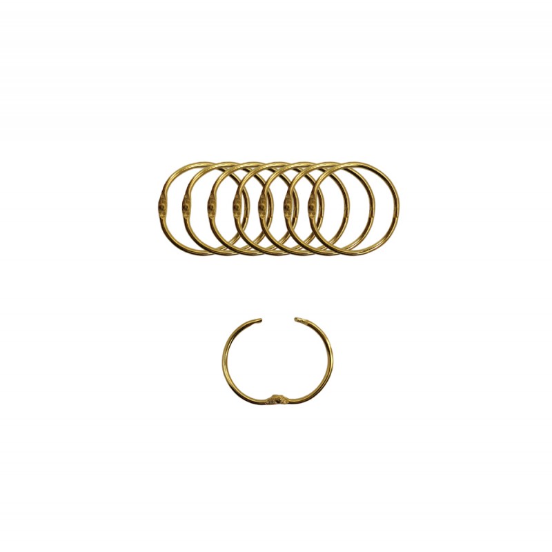 ARGOLA DOURADA EM METAL PACOTE COM 8 PEÇAS 30MM  REF: AP1534707