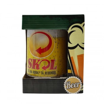 CANECA GEL MODELO BEER SKOL EM PLÁSTICO 460ML REF: 22-440 CANECA GEL MODELO BEER SKOL EM PLÁSTICO 460ML REF: 22-440