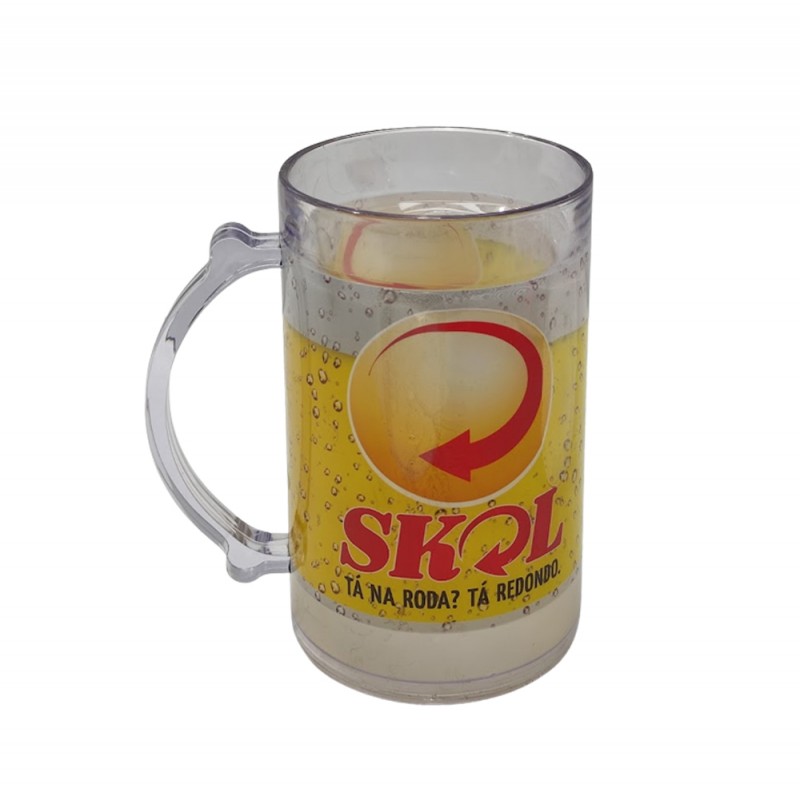 CANECA GEL MODELO BEER SKOL EM PLÁSTICO 460ML REF: 22-440 CANECA GEL MODELO BEER SKOL EM PLÁSTICO 460ML REF: 22-440