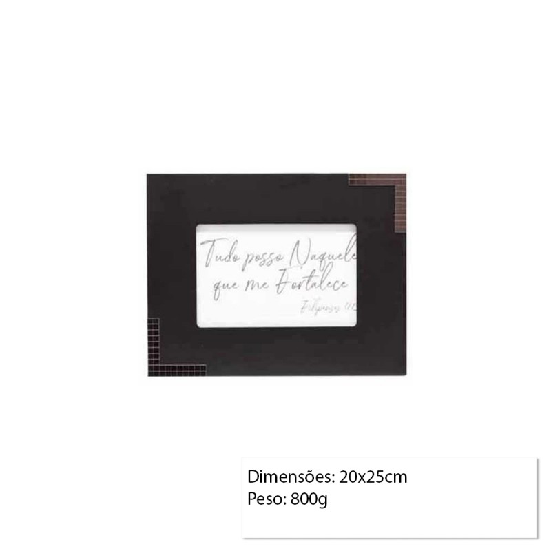 PORTA RETRATO MDF 20X25 PRETO REF: PF-1240-8 PORTA RETRATO MDF 20X25 PRETO REF: PF-1240-8