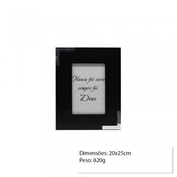 PORTA RETRATO MDF PRETO E PRATA 20X25 REF: PF-1243-8 PORTA RETRATO MDF PRETO E PRATA 20X25 REF: PF-1243-8