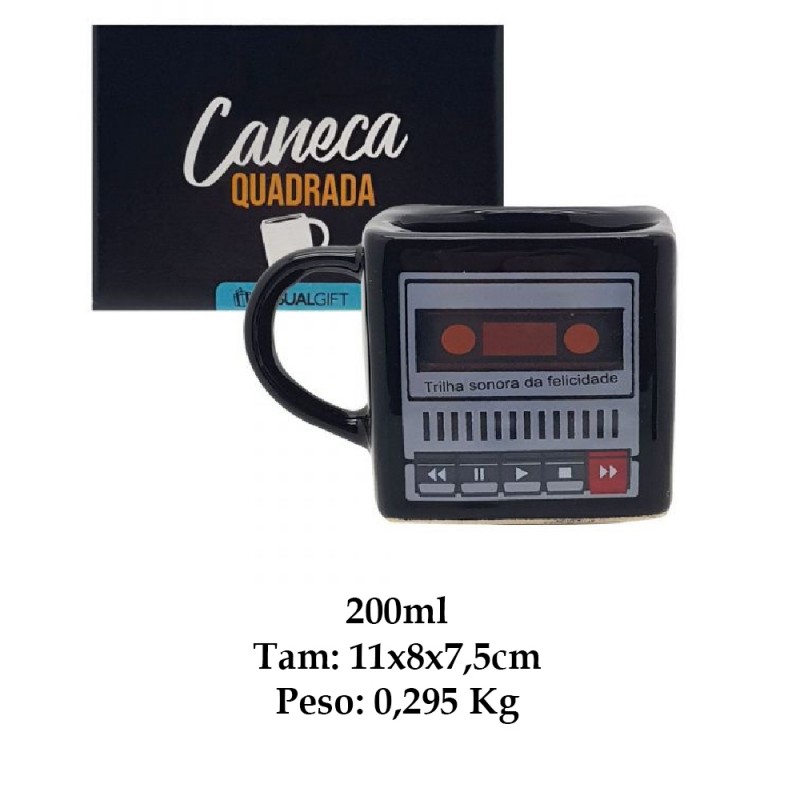 CANECA PORCELANA TRILA SONORA 200ML REF:CQ005 CANECA PORCELANA TRILA SONORA 200ML REF:CQ005