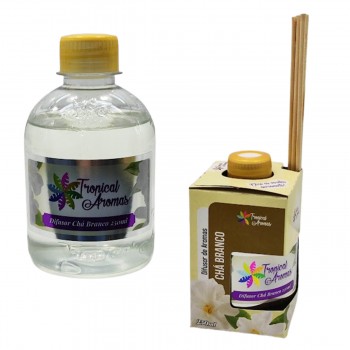 AROMATIZANTE DIFUSOR TROPICAL 250ML CHÁ BRANCO REF: 1232 AROMATIZANTE DIFUSOR TROPICAL 250ML CHÁ BRANCO REF: 1232