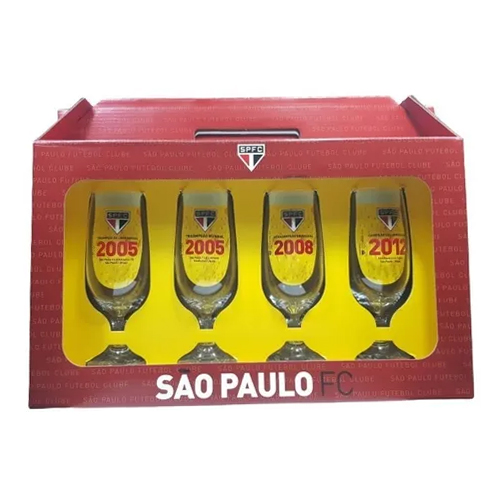 TACA CERVEJA C/ 4 PCS 300ML SAO PAULO 