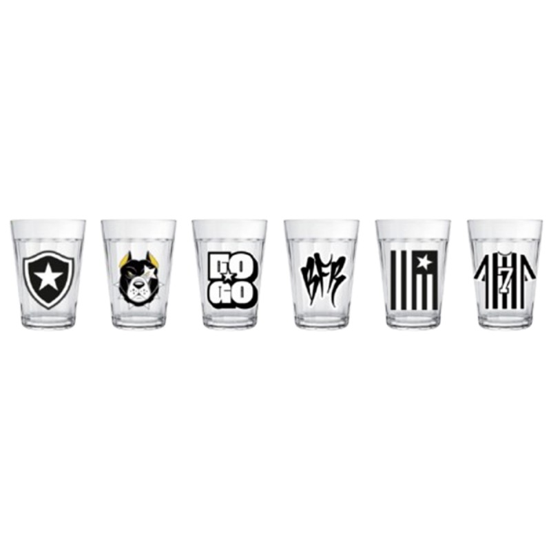 KIT 6 COPOS AMERICANO 190ML MODELO BOTAFOGO EM VIDRO REF: 2916032 KIT 6 COPOS AMERICANO 190ML MODELO BOTAFOGO EM VIDRO REF: 2916032