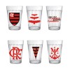 KIT 6 COPOS AMERICANOS MODELO  FLAMENGO EM VIDRO 190ML REF: 2916033