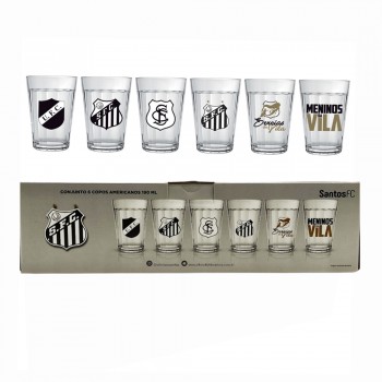 KIT 6 COPOS AMERICANOS MODELO SANTOS EM VIDRO 190ML REF: 2916037 KIT 6 COPOS AMERICANOS MODELO SANTOS EM VIDRO 190ML REF: 2916037