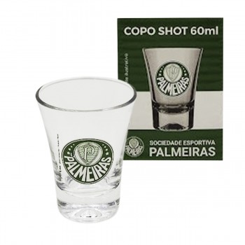 COPO SHOT MODELO PALMEIRAS 60ML EM VIDRO REF: 2304038 COPO SHOT MODELO PALMEIRAS 60ML EM VIDRO REF: 2304038